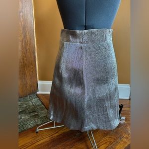 Silver mini skirt